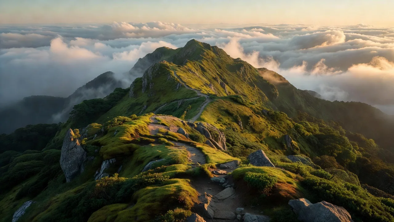 雲尾根の道 Kumo Ridge Trail
